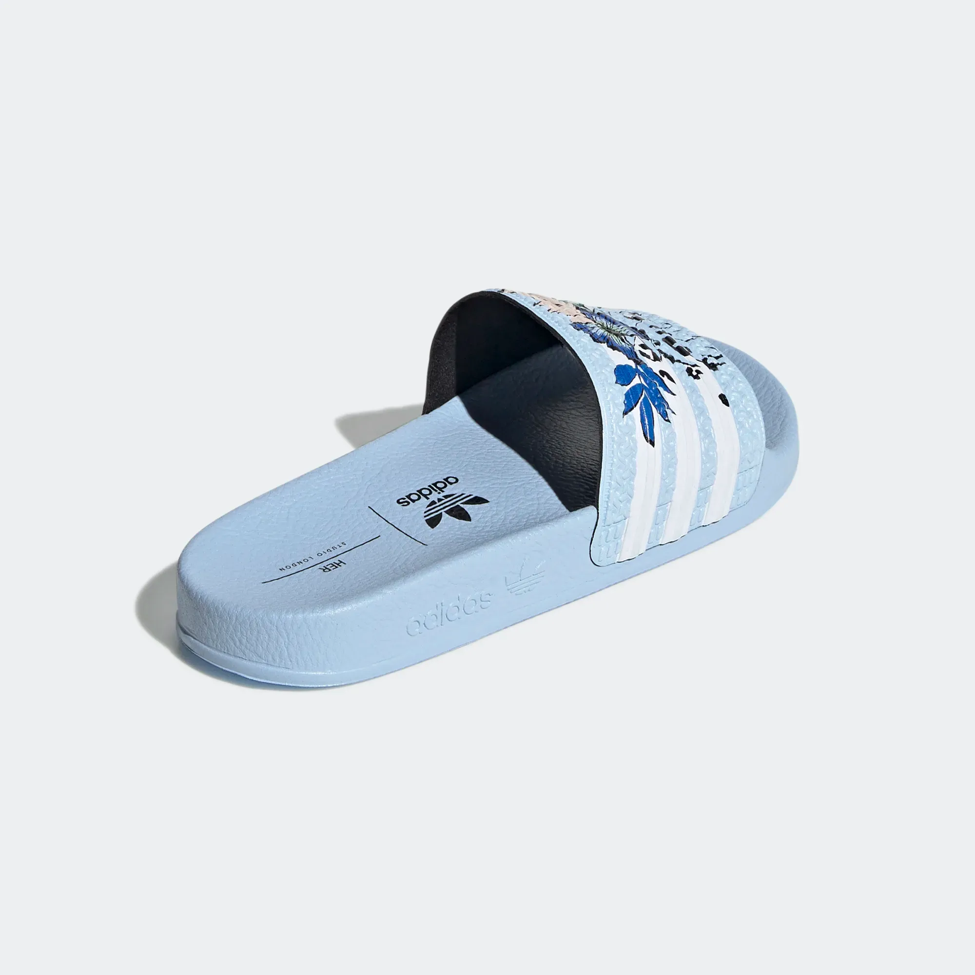 Adidas Kid's Adilette Slides - Clear Sky / Cloud White