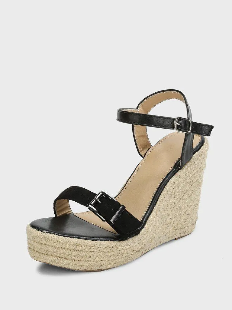 Ankle Straps Espadrille Wedges