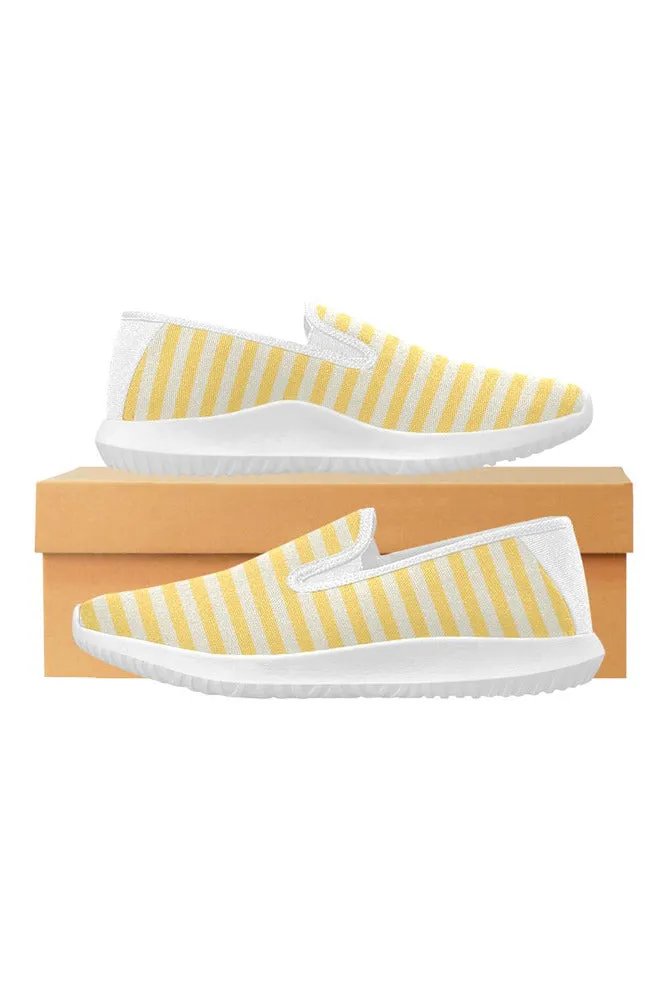 Aspen Gold Mini Stripes Orion Slip-on Women's Canvas Sneakers (Model 042)