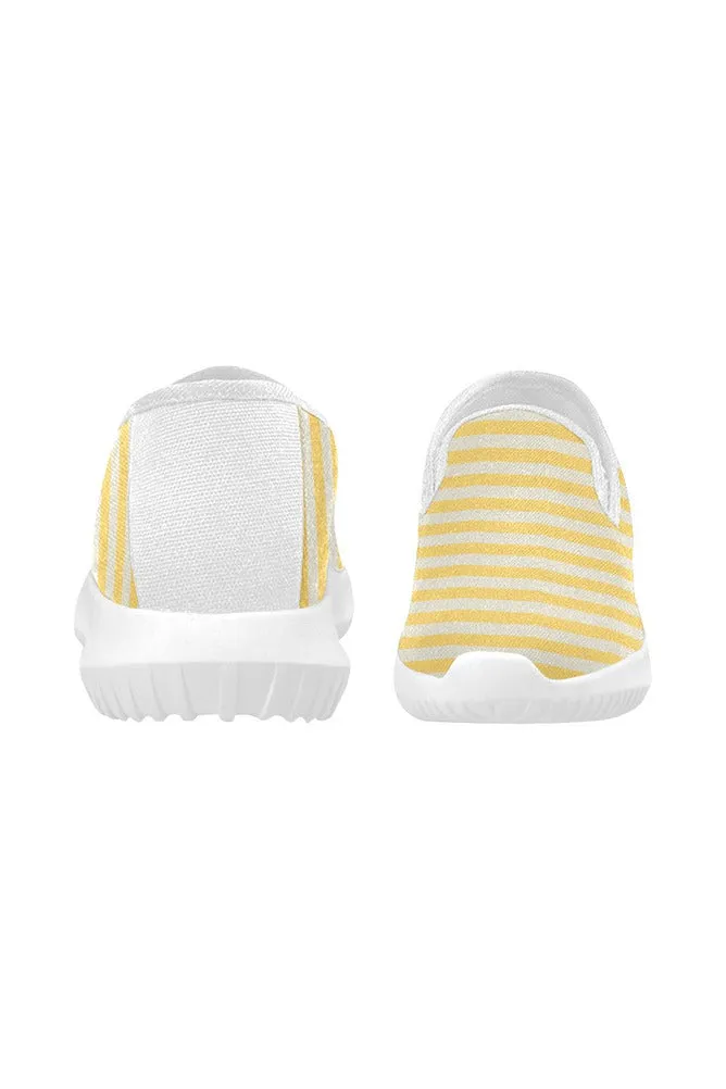 Aspen Gold Mini Stripes Orion Slip-on Women's Canvas Sneakers (Model 042)