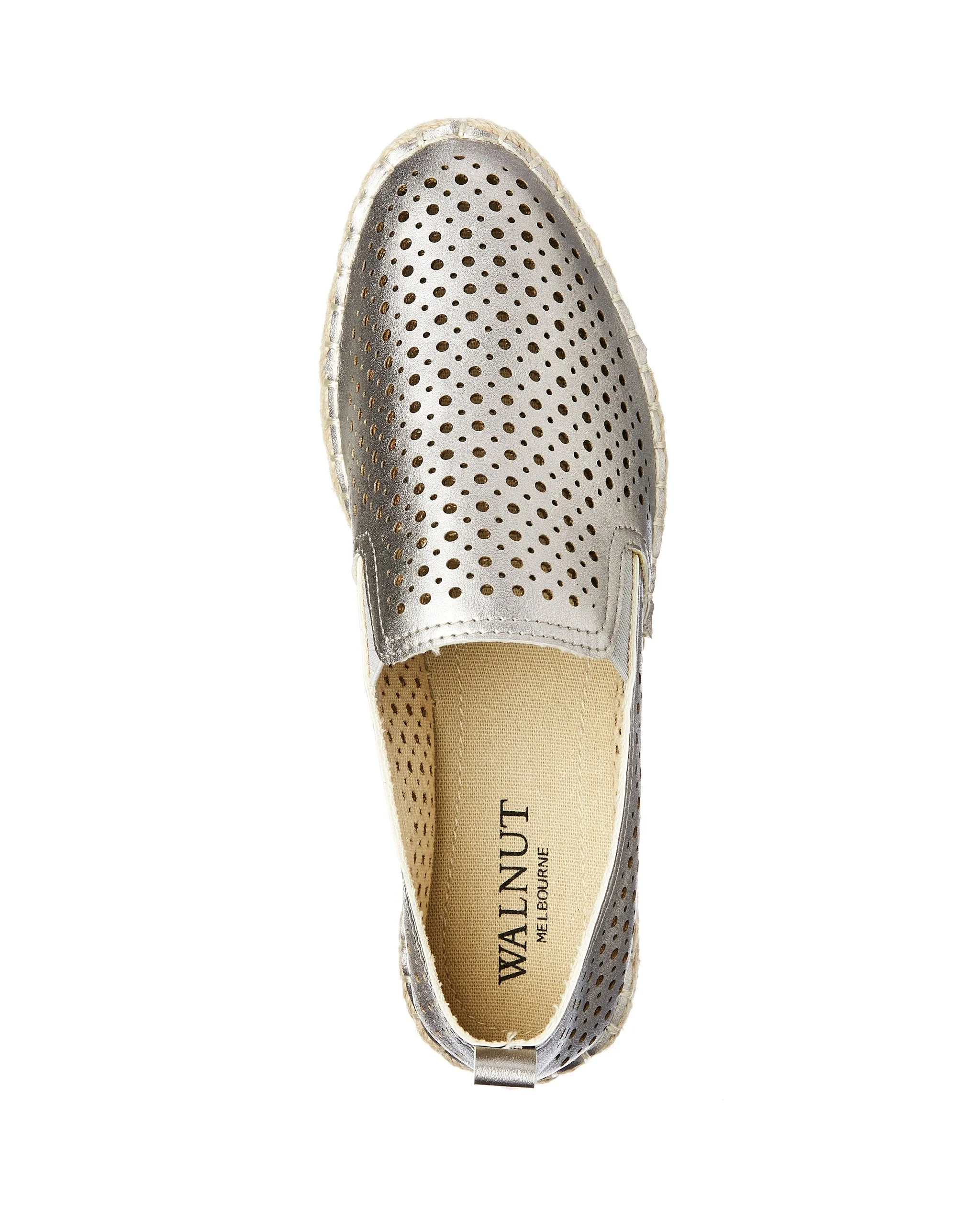 Avril Perf Espadrille Silver