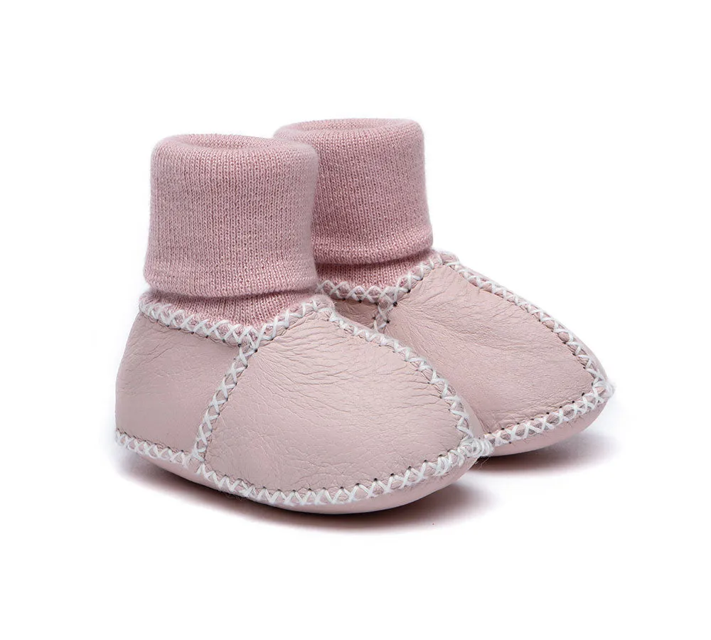 Baby Erin With Warmer Skeepskin Wool Baby Booties