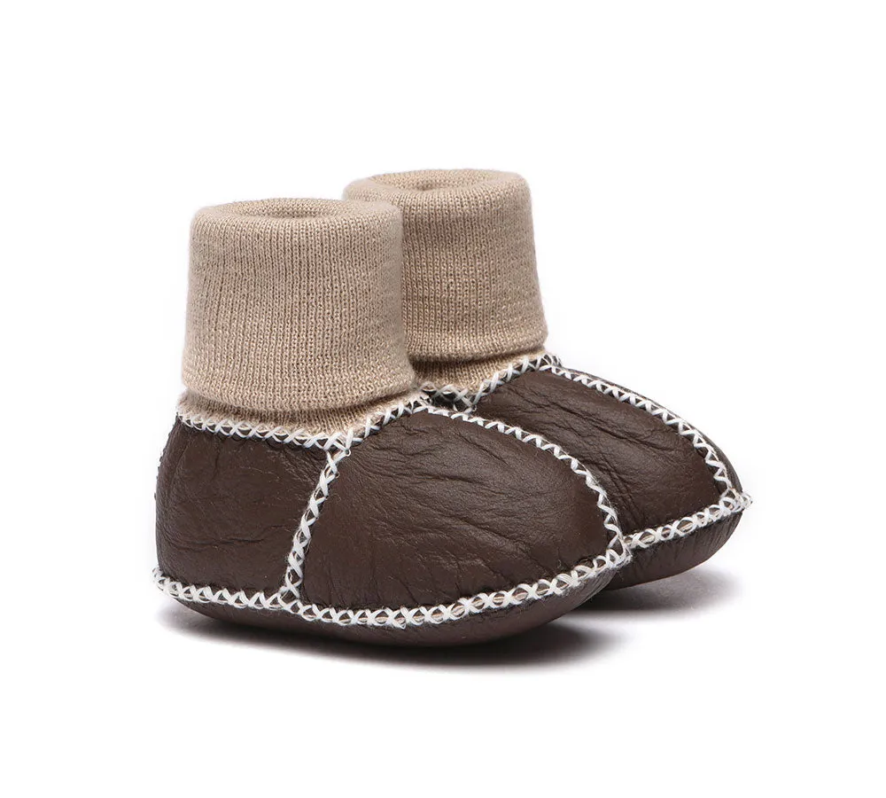 Baby Erin With Warmer Skeepskin Wool Baby Booties