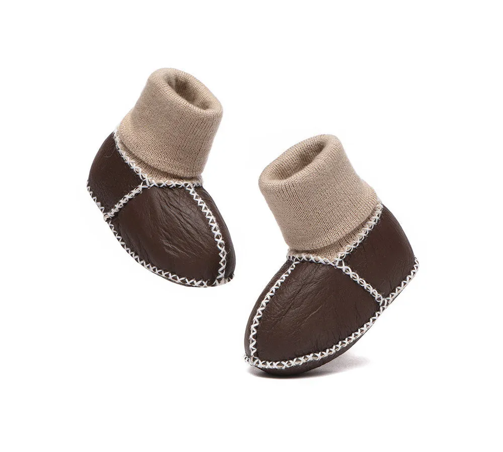 Baby Erin With Warmer Skeepskin Wool Baby Booties