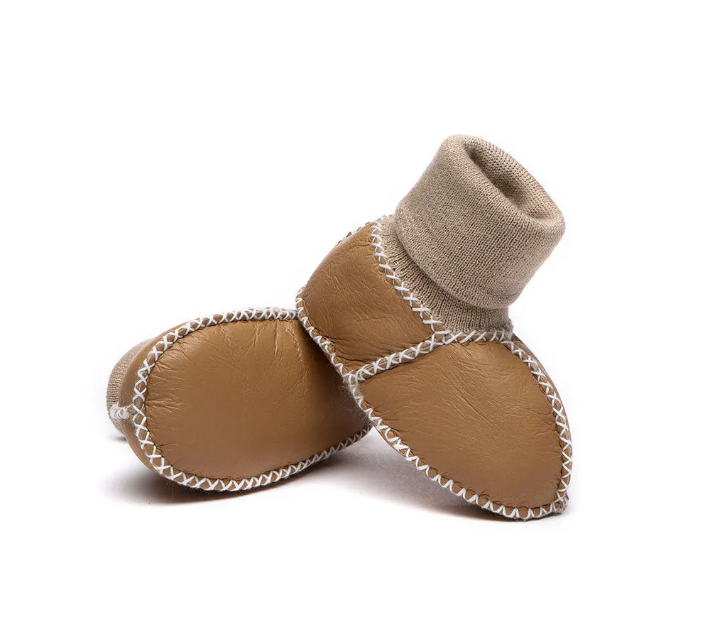 Baby Erin With Warmer Skeepskin Wool Baby Booties