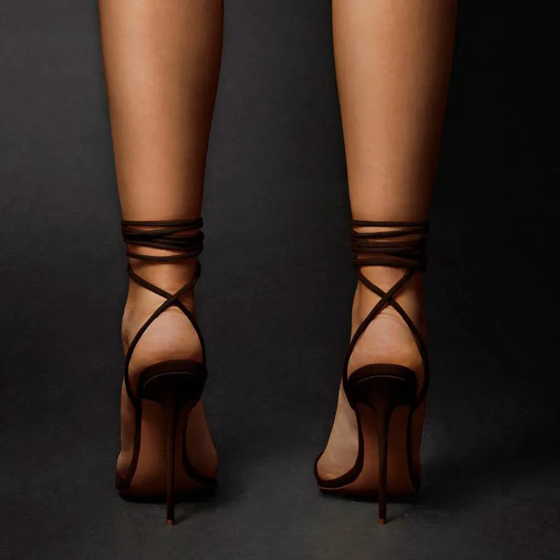 Bandage Cool Boots Woman Heels Sandals