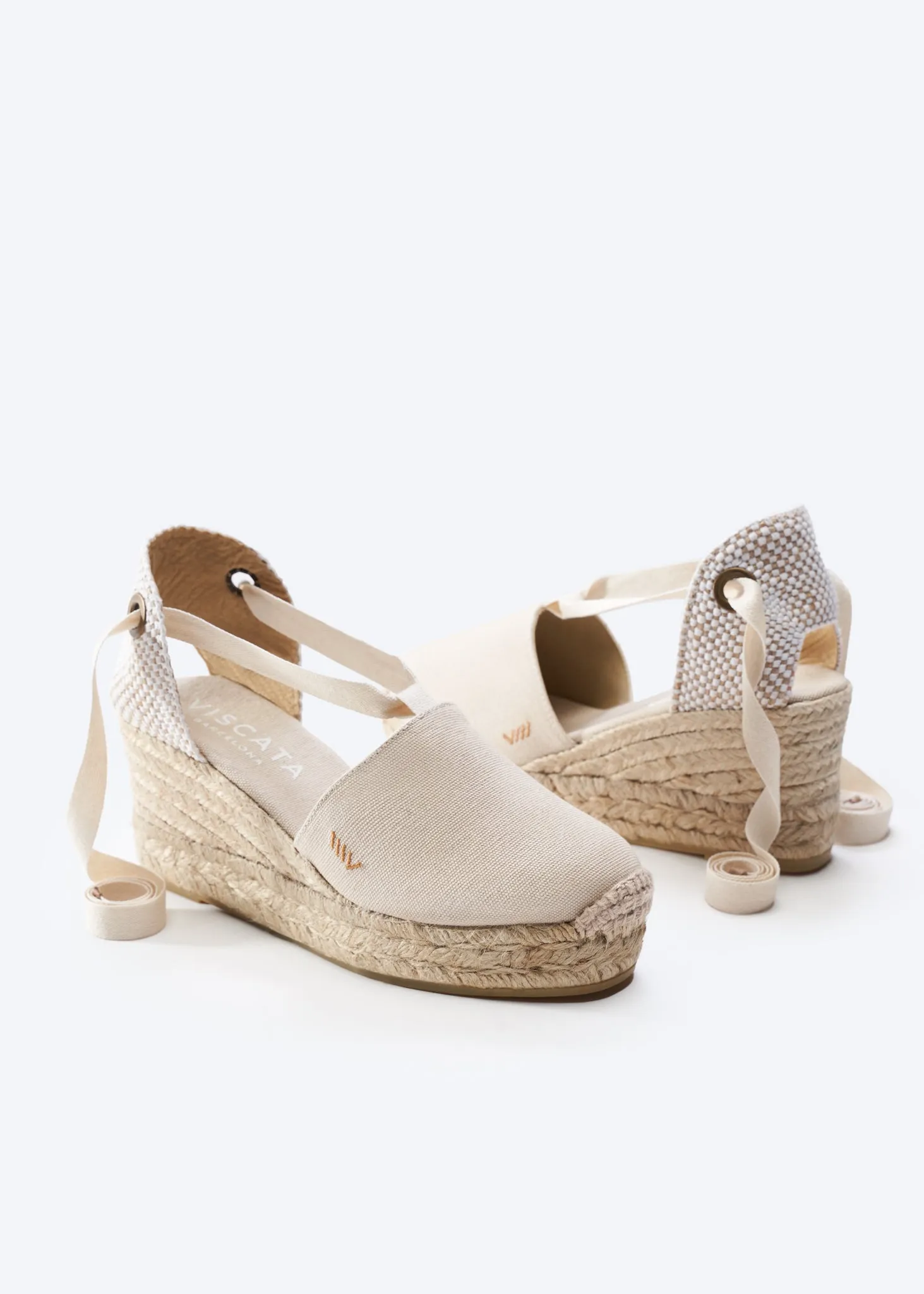 Bisbe Canvas Espadrille Platform Wedges