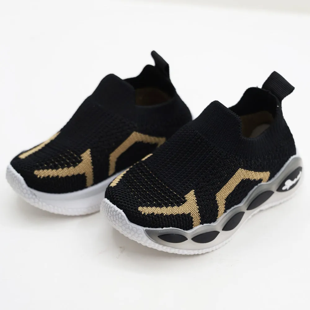 Black Mesh Slip On Sneakers