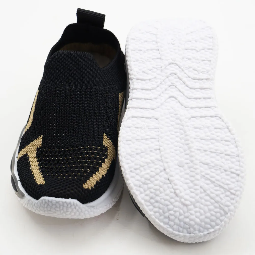 Black Mesh Slip On Sneakers