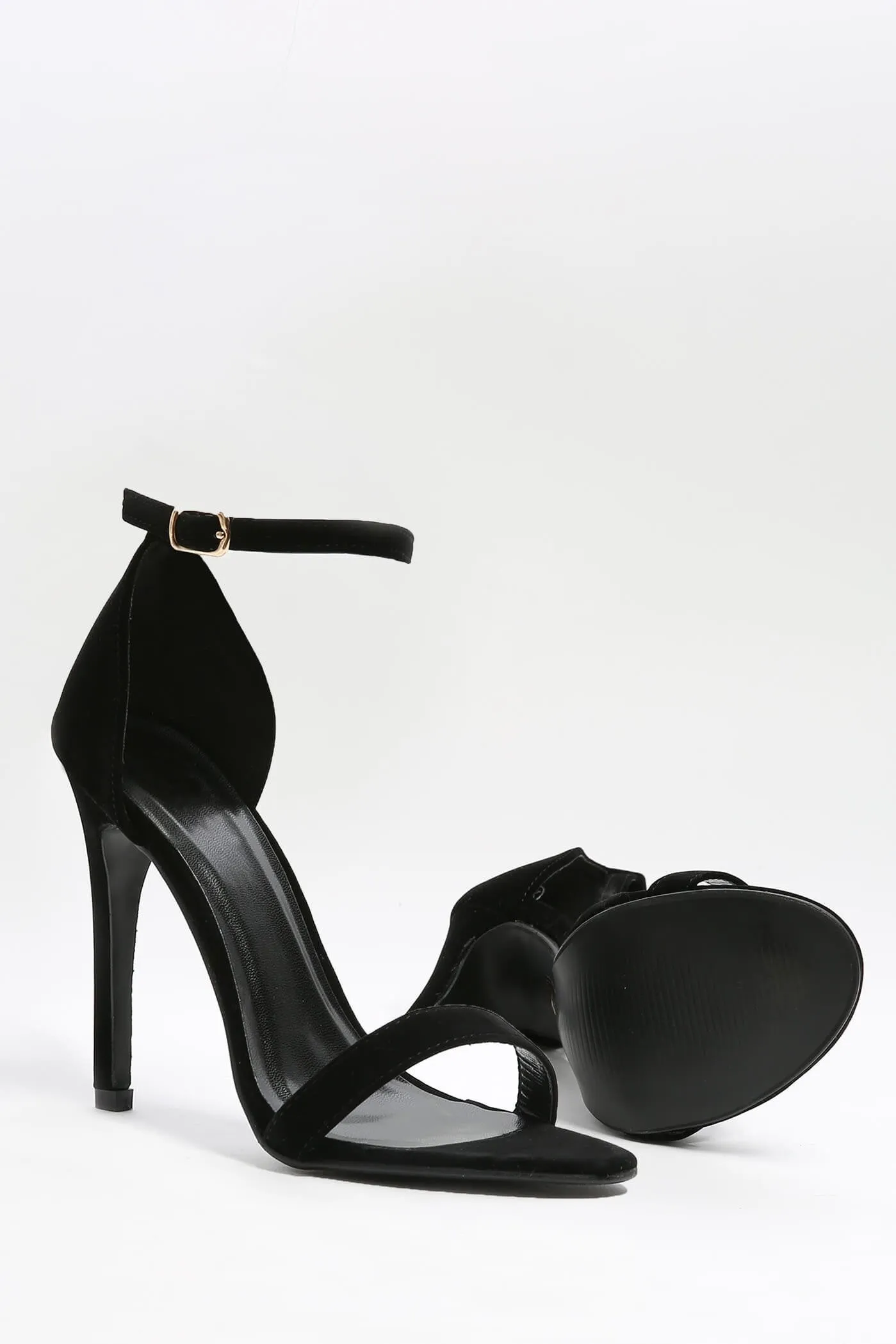 Black Strappy High Heel Sandals