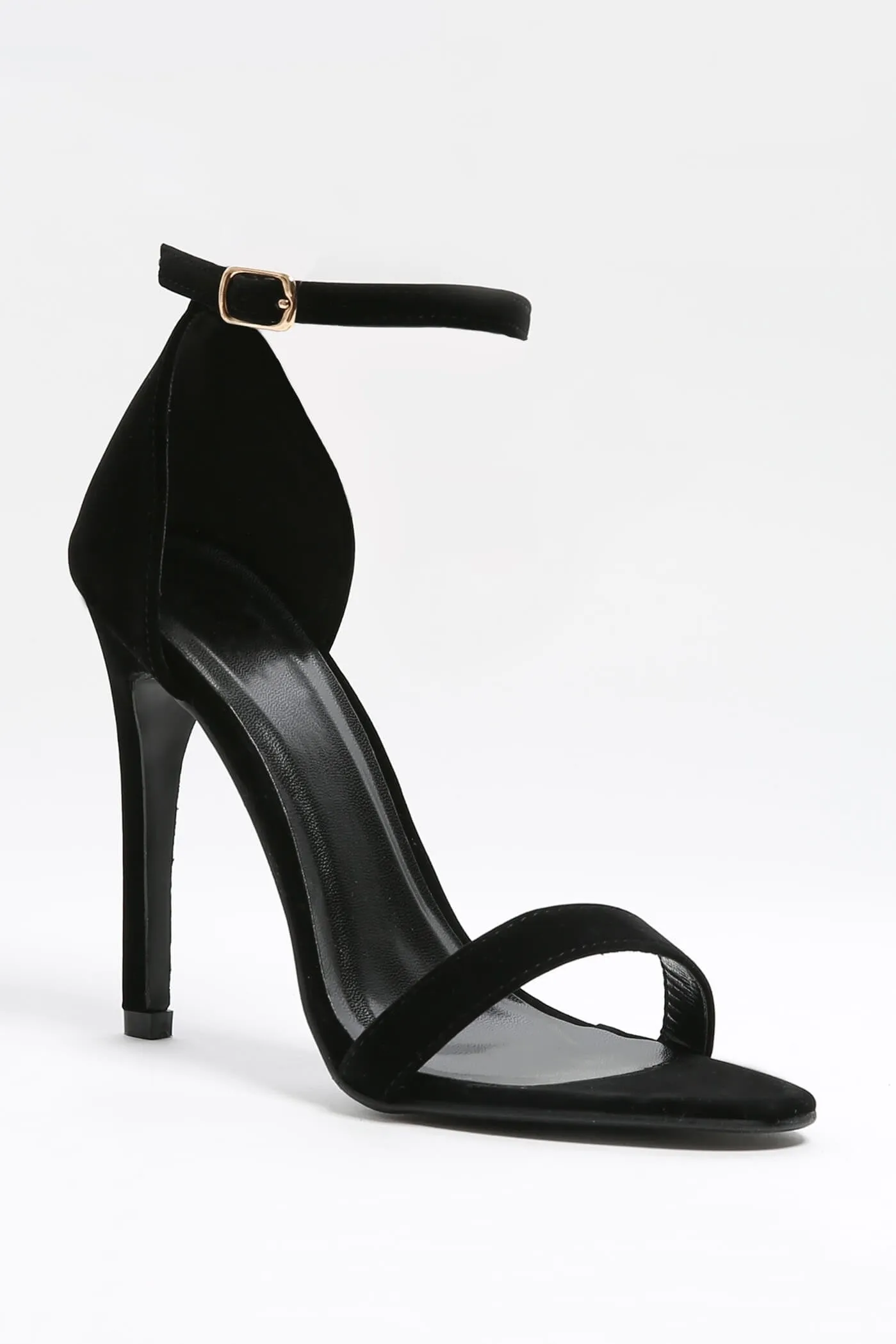 Black Strappy High Heel Sandals