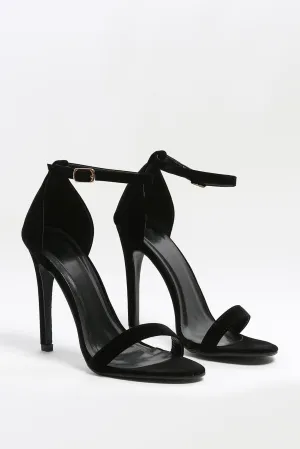 Black Strappy High Heel Sandals