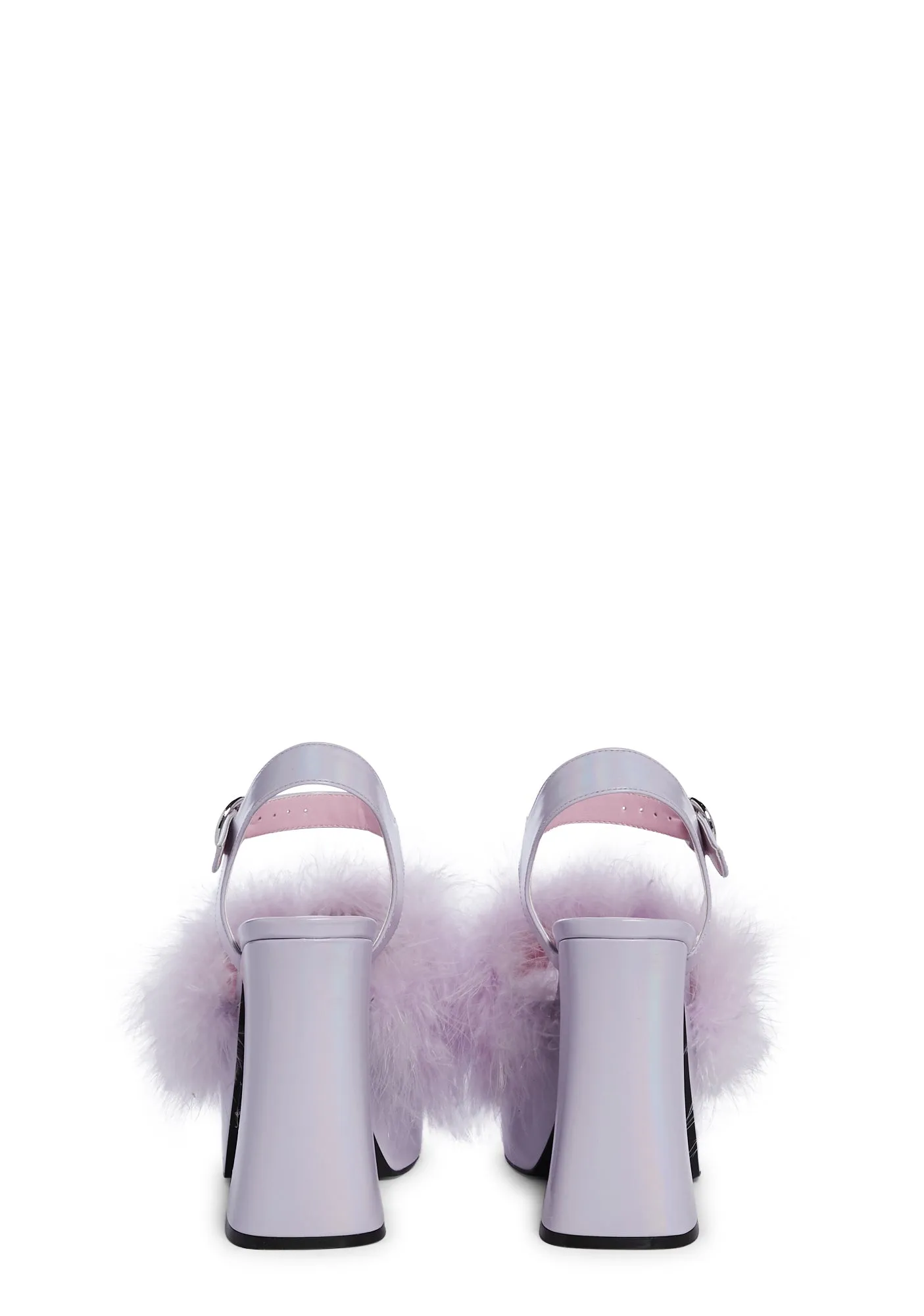 Blushin' N' Crushin' Marabou Heels - Lavender