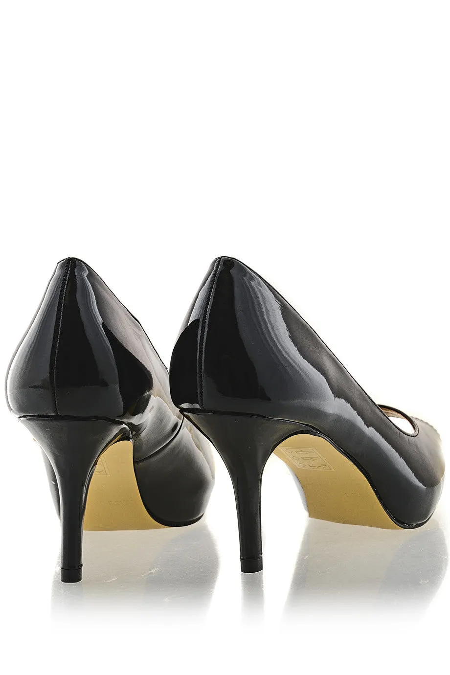 CAMERON Black Patent Peep Toe