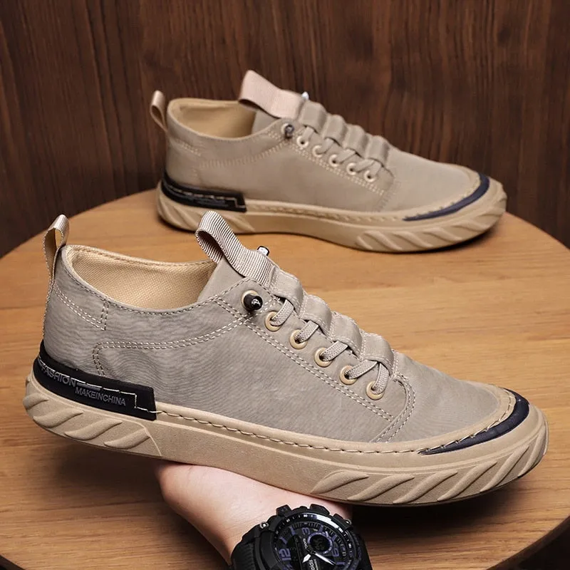 Canvas Shoes Breathable Men Sneakers Casual Slip-on Flats Fashion