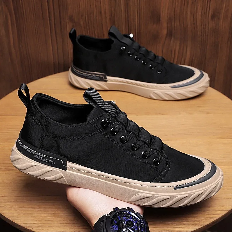 Canvas Shoes Breathable Men Sneakers Casual Slip-on Flats Fashion