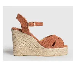 Castaner Blaudell 8ED Cuero Wedge Espadrilles