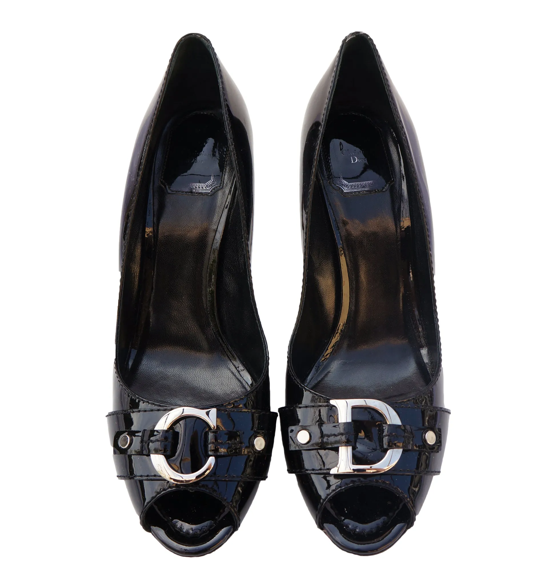 CHRISTIAN DIOR DIOR ID PATENT LEATHER PUMPS