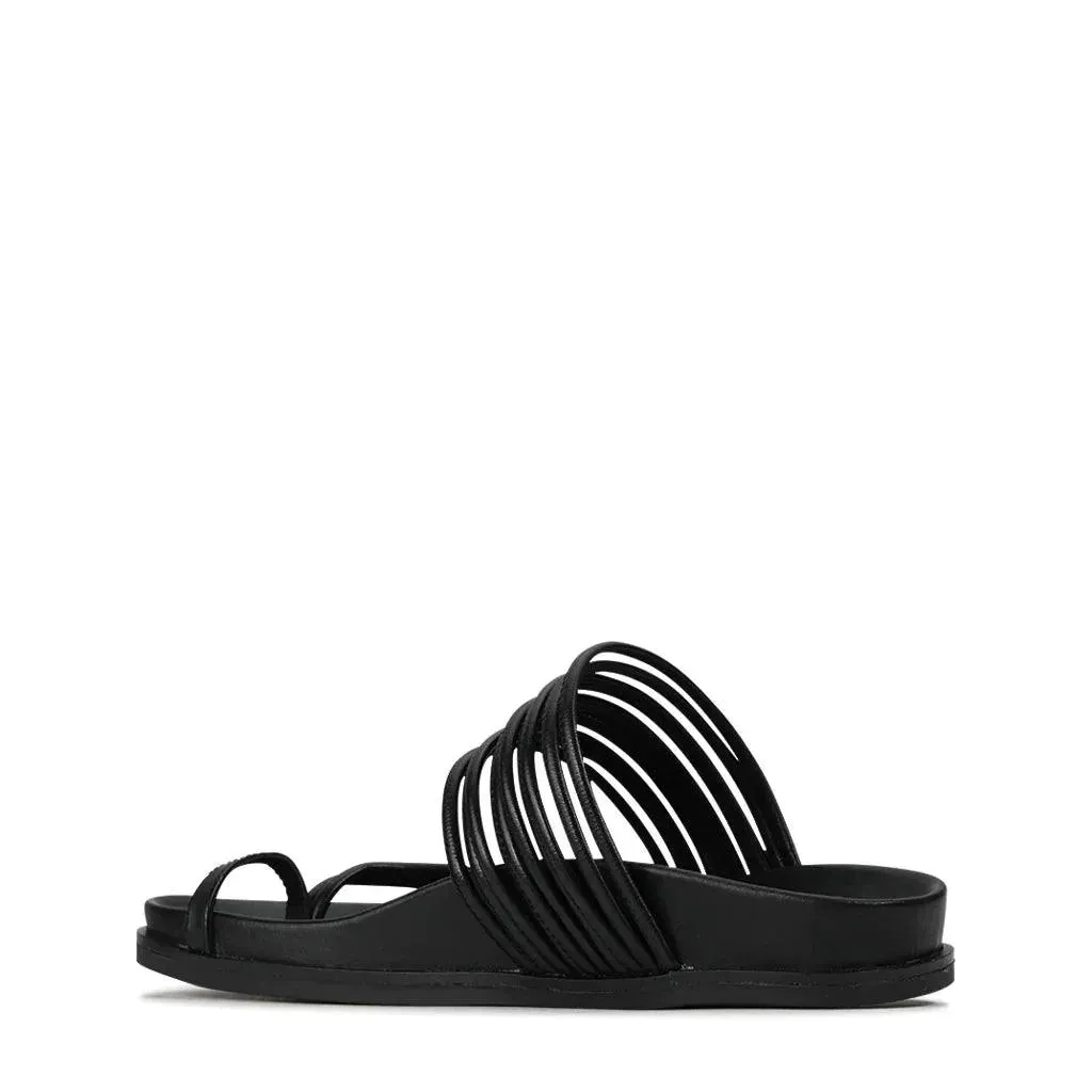 EOS Carmella Sandals in Black Leather