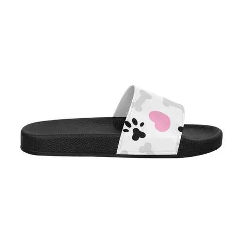 Flip-Flop Sandals, Doggie Love Paw Style Women's Slides