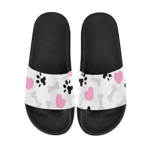 Flip-Flop Sandals, Doggie Love Paw Style Women's Slides