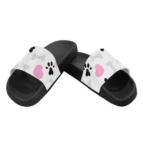 Flip-Flop Sandals, Doggie Love Paw Style Women's Slides