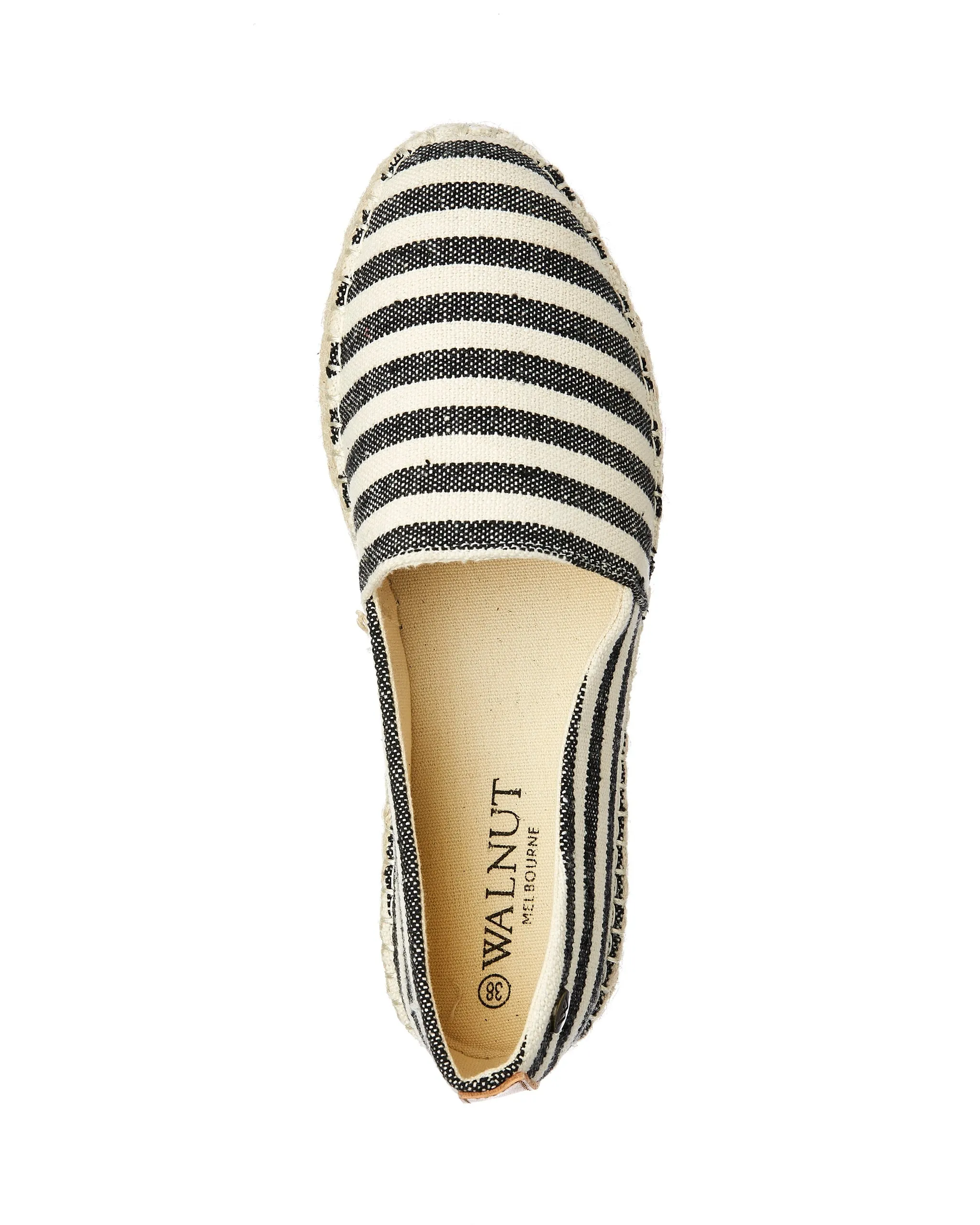 Georgie Espadrille Black Stripe