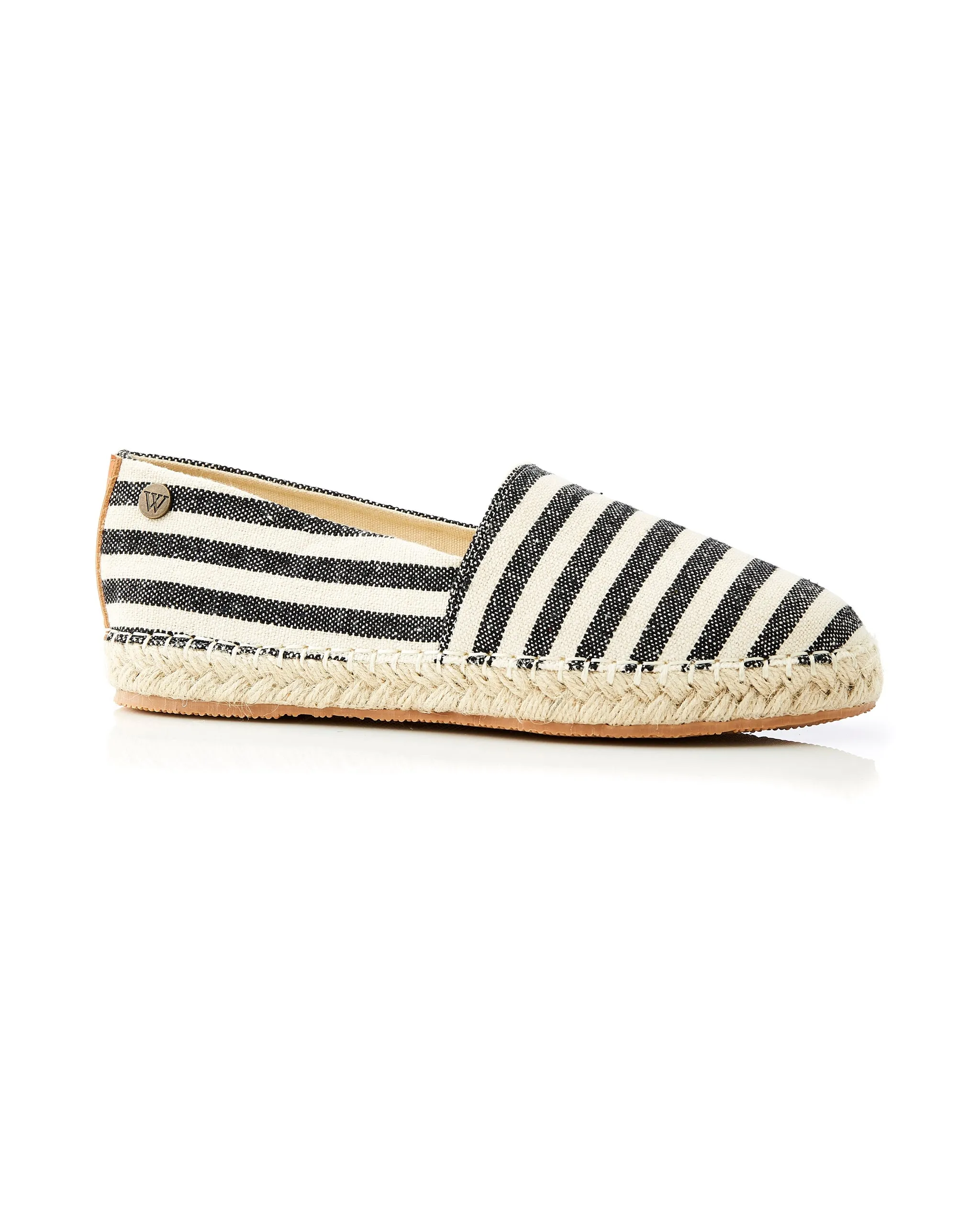 Georgie Espadrille Black Stripe