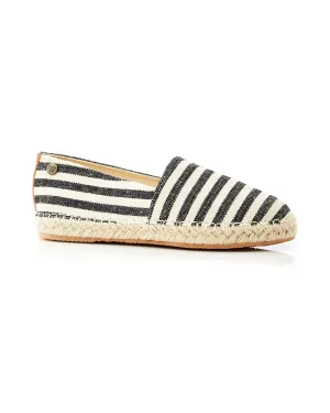 Georgie Espadrille Black Stripe