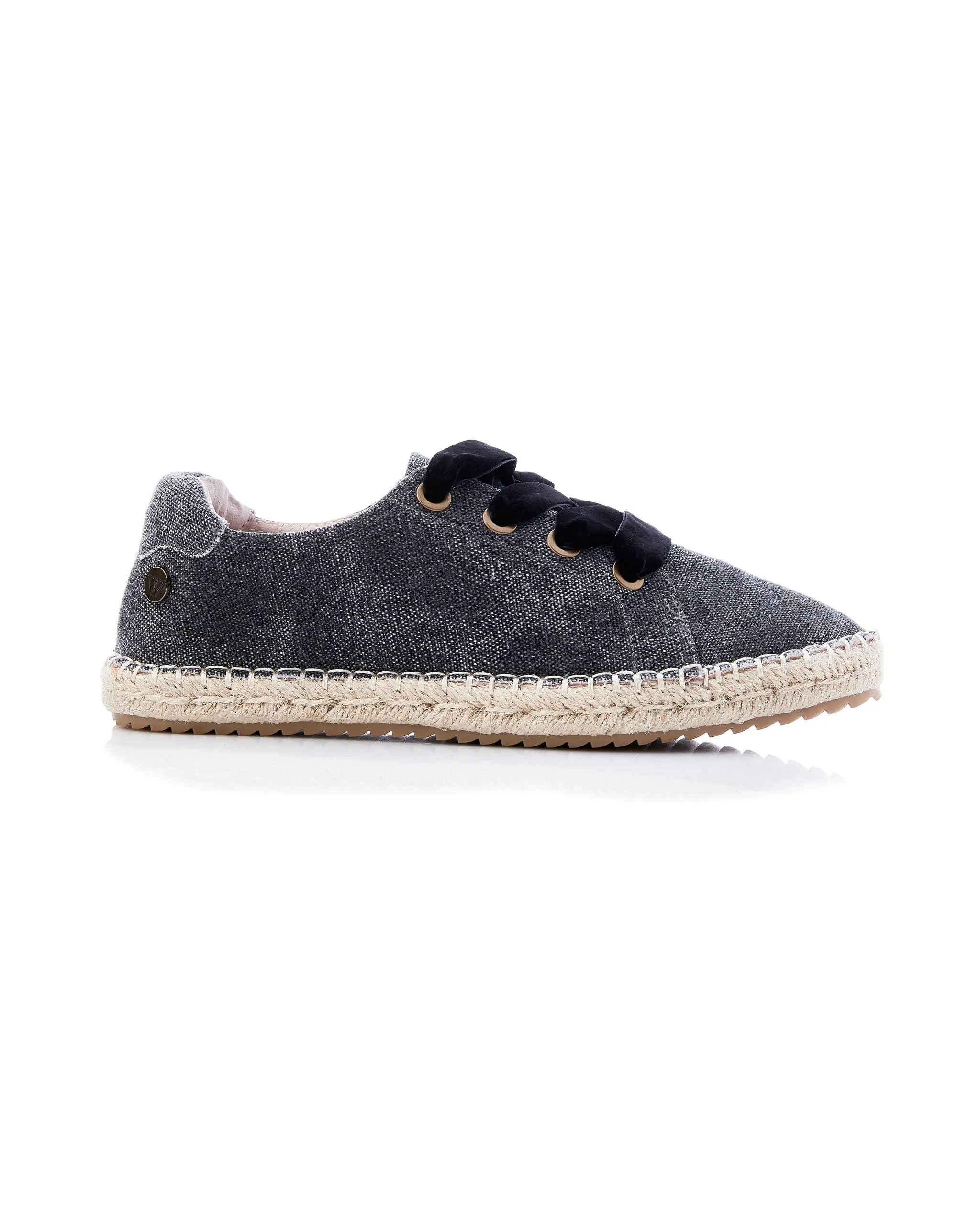 Gia Denim Espadrille Black