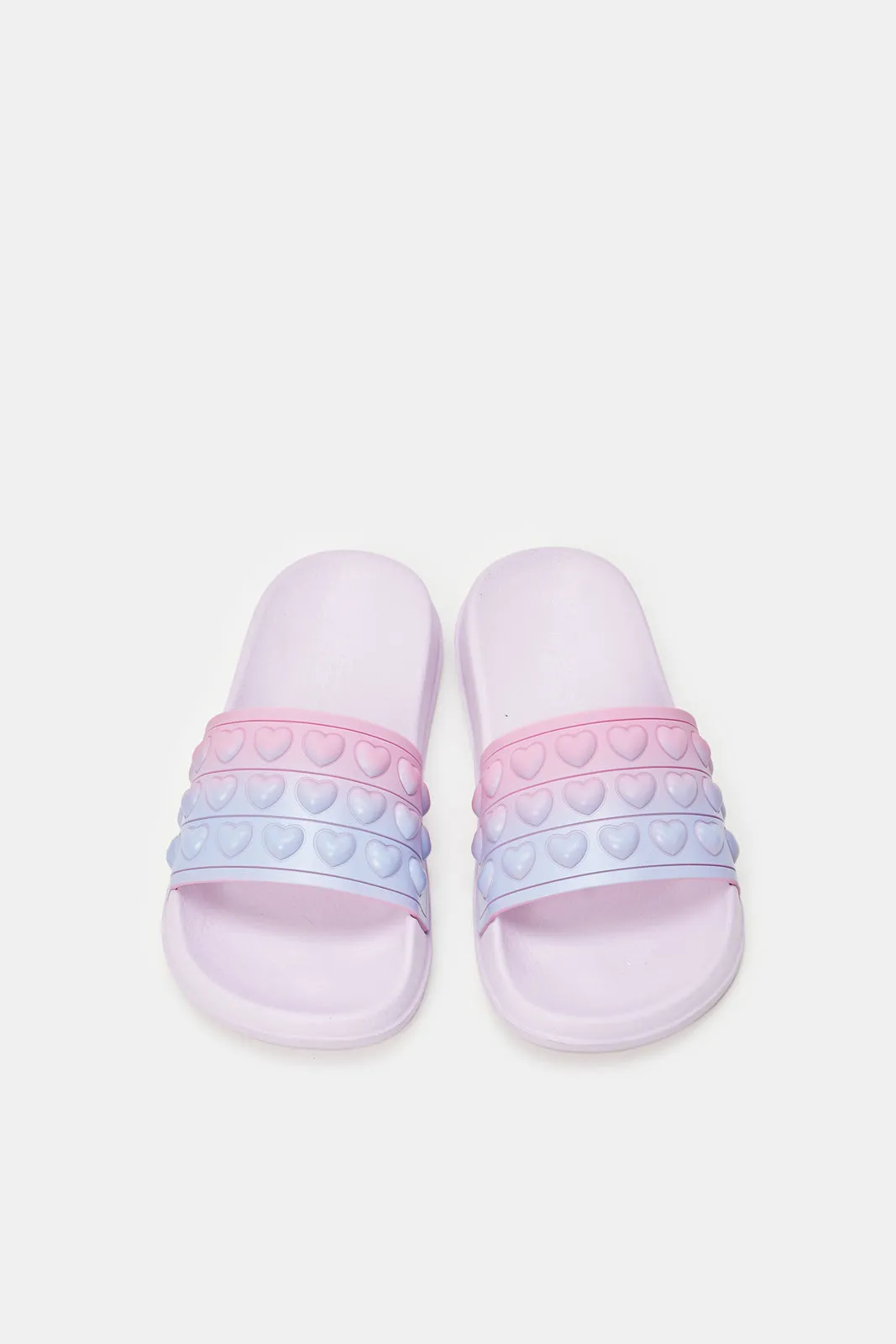 Girls Assorted Embossed Heart Slide