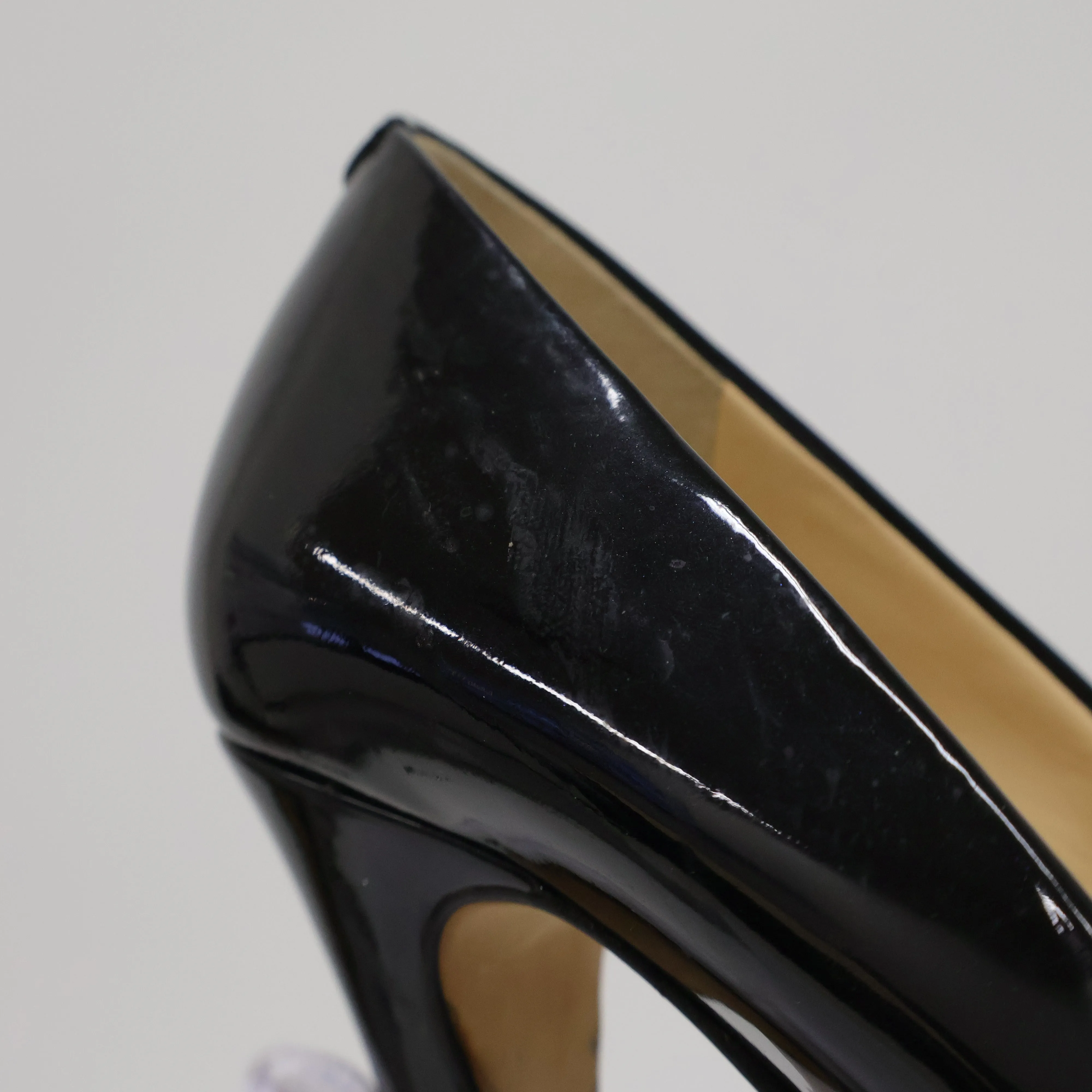 Giuseppe Zanotti Patent Peep Toe Black