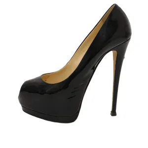 Giuseppe Zanotti Patent Peep Toe Black