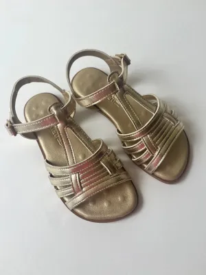 Gold leather sandal