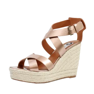 Holographic Espadrille Wedge