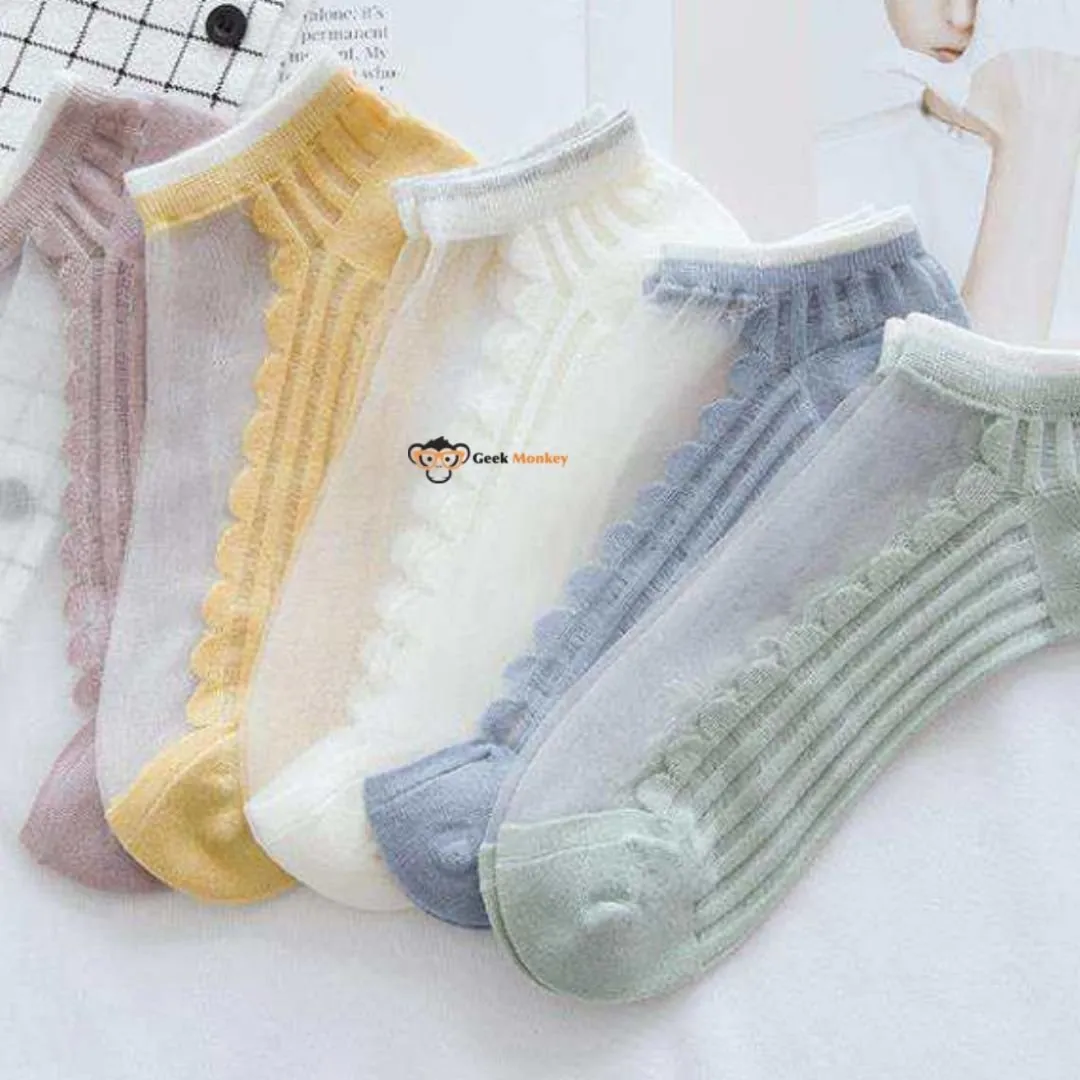 Lace Scallops Socks - Breathable Net Socks