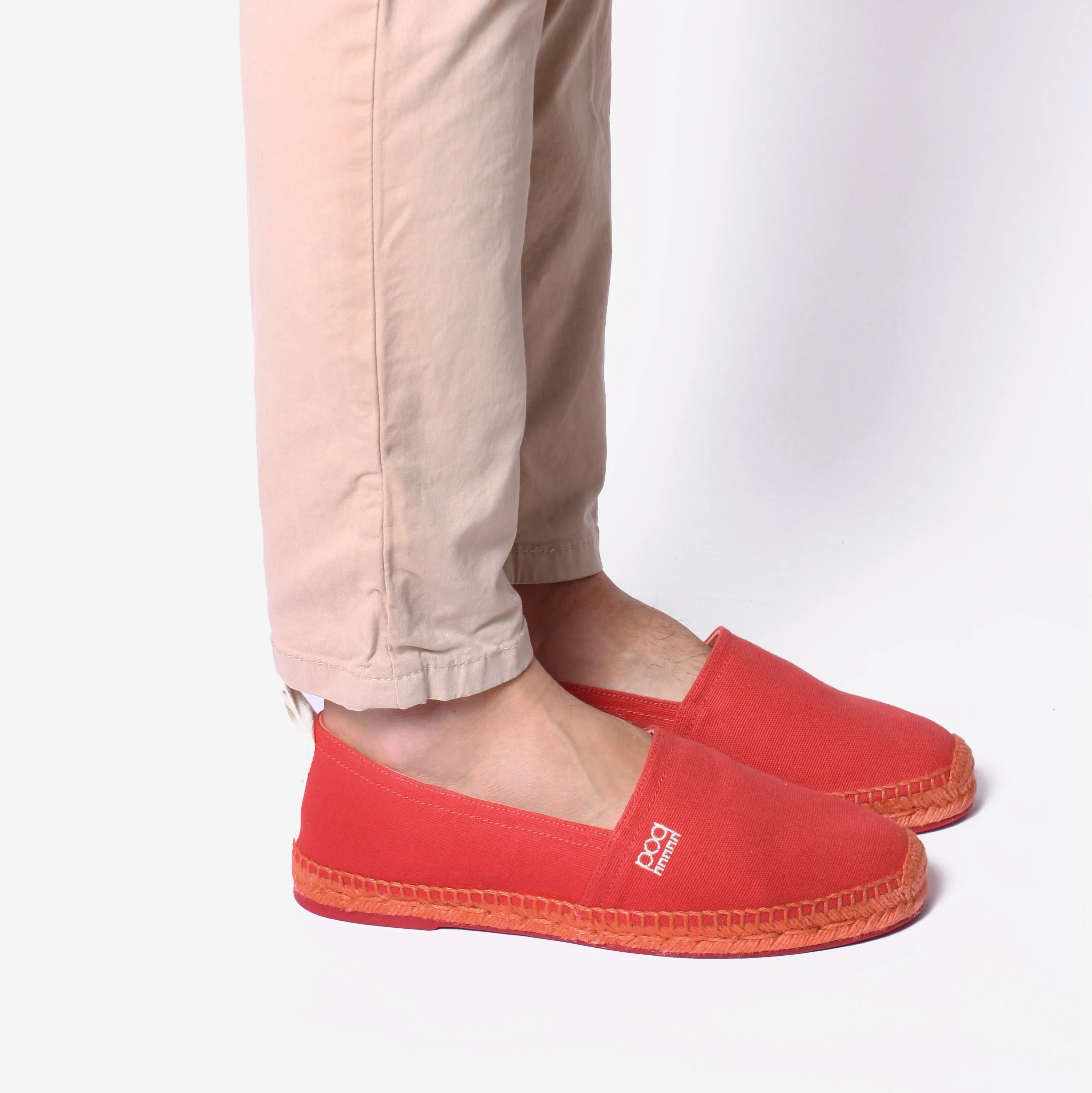 Luxury Men's Espadrilles Lemán  Red  Ecofriendly Canva