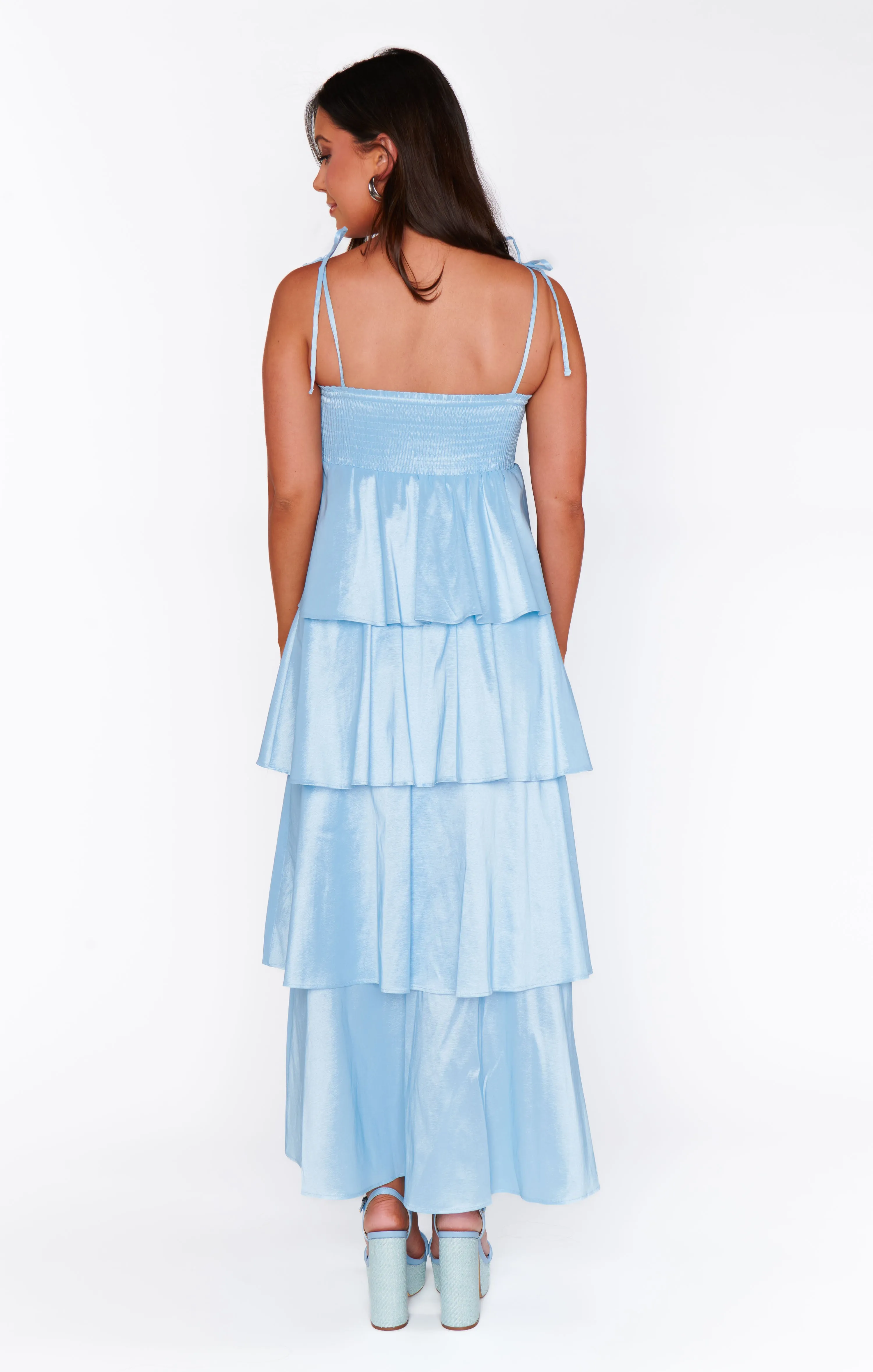 Meet Cute Dress ~ Light Blue Taffeta