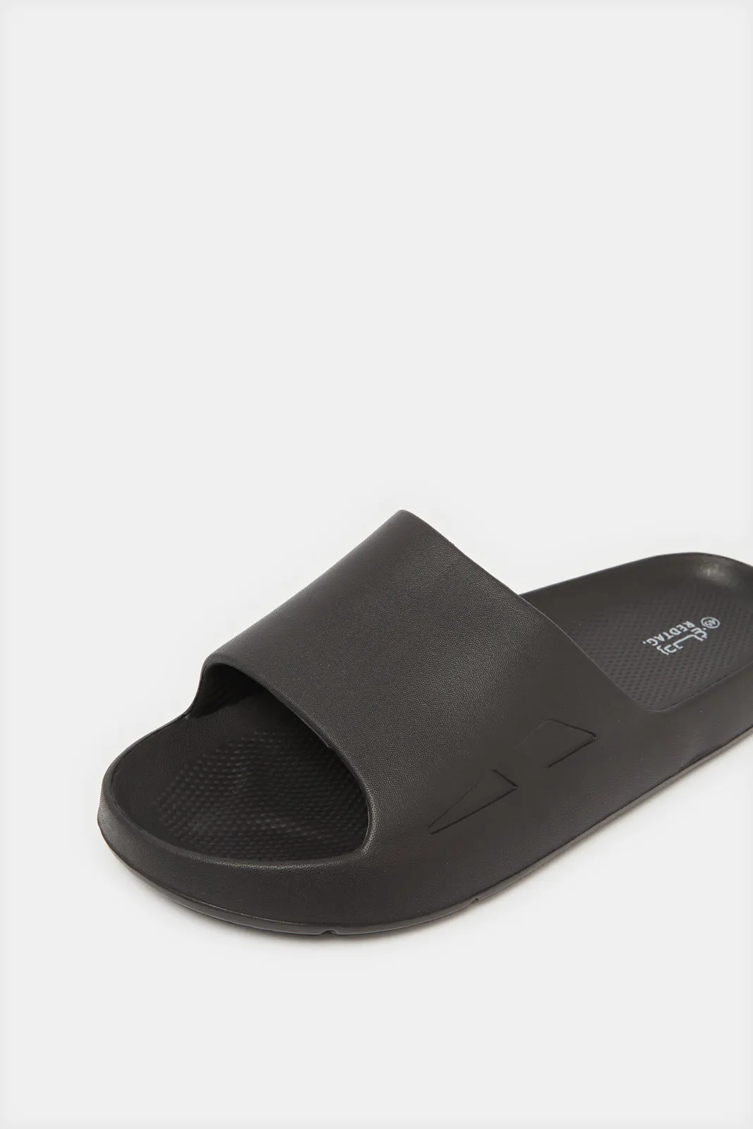 Men Black Molded Slide