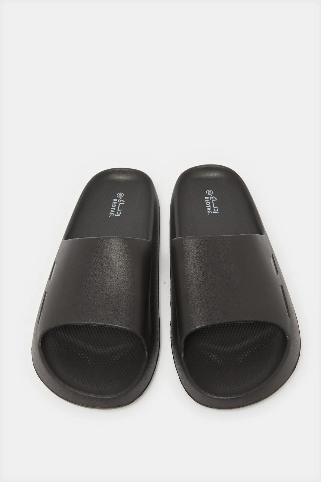 Men Black Molded Slide