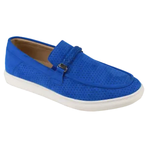 Men's Royal blue Casual Slip-On Shoes Suede Material Fashion Design Loafer