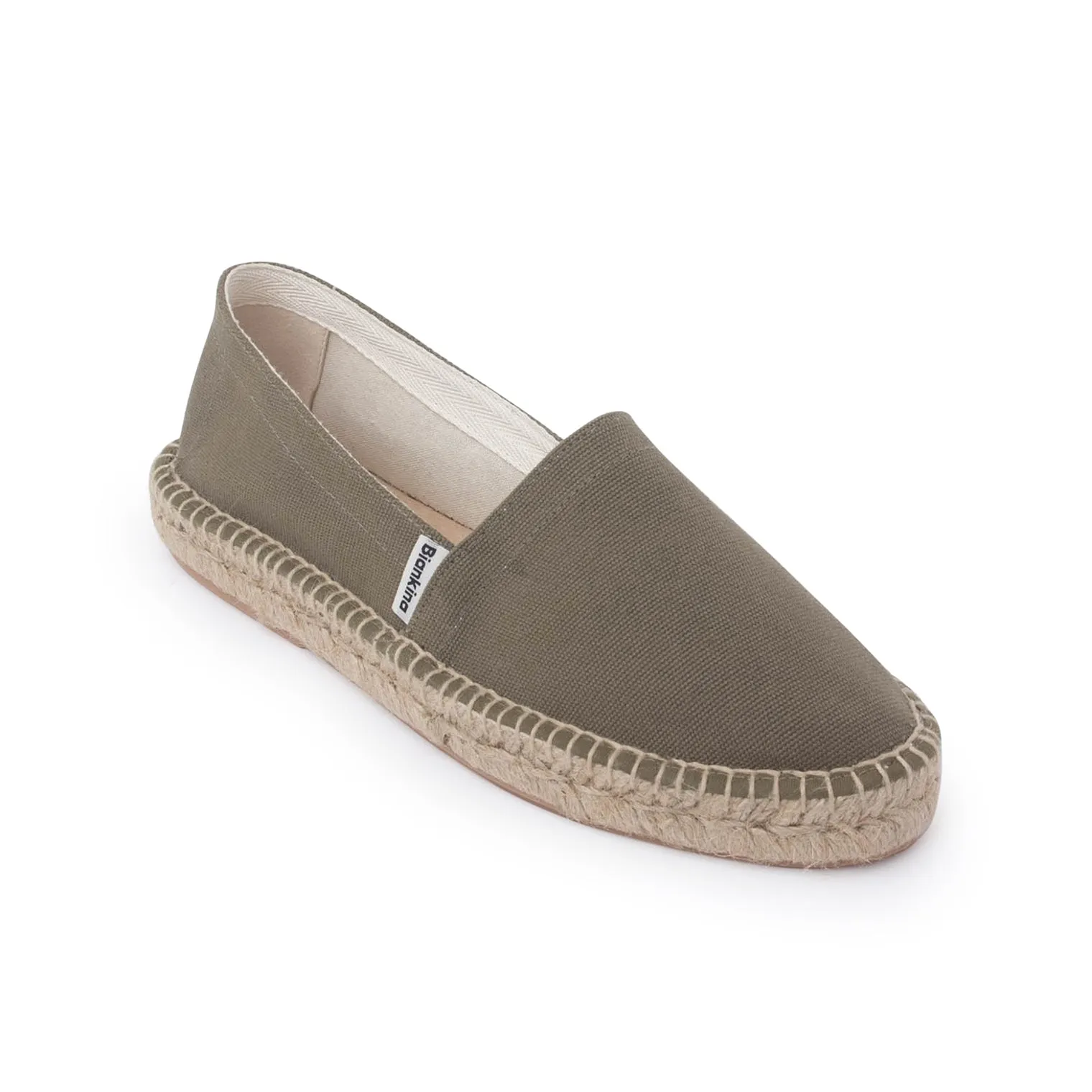 Mila Sustainable, Eco Friendly, Vegan Canvas Espadrille Flats - Olive