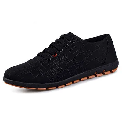 New Spring/Summer Men Shoes Plus Size Casual Shoes Men Canvas Shoes Breathable Low Shoe laces Flats