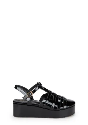 Play Date Platform Sandals- Black