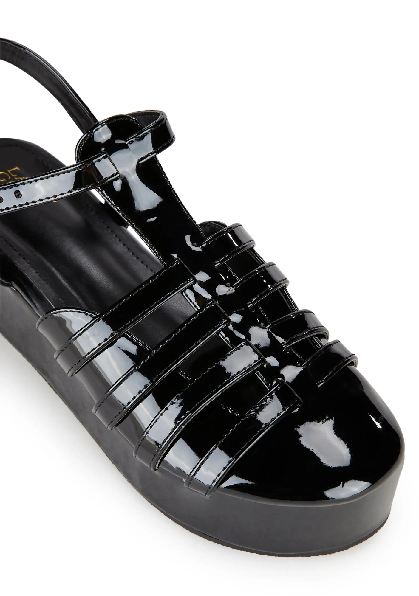 Play Date Platform Sandals- Black