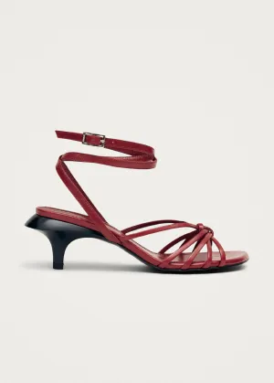 Soleia Red Leather Sandals