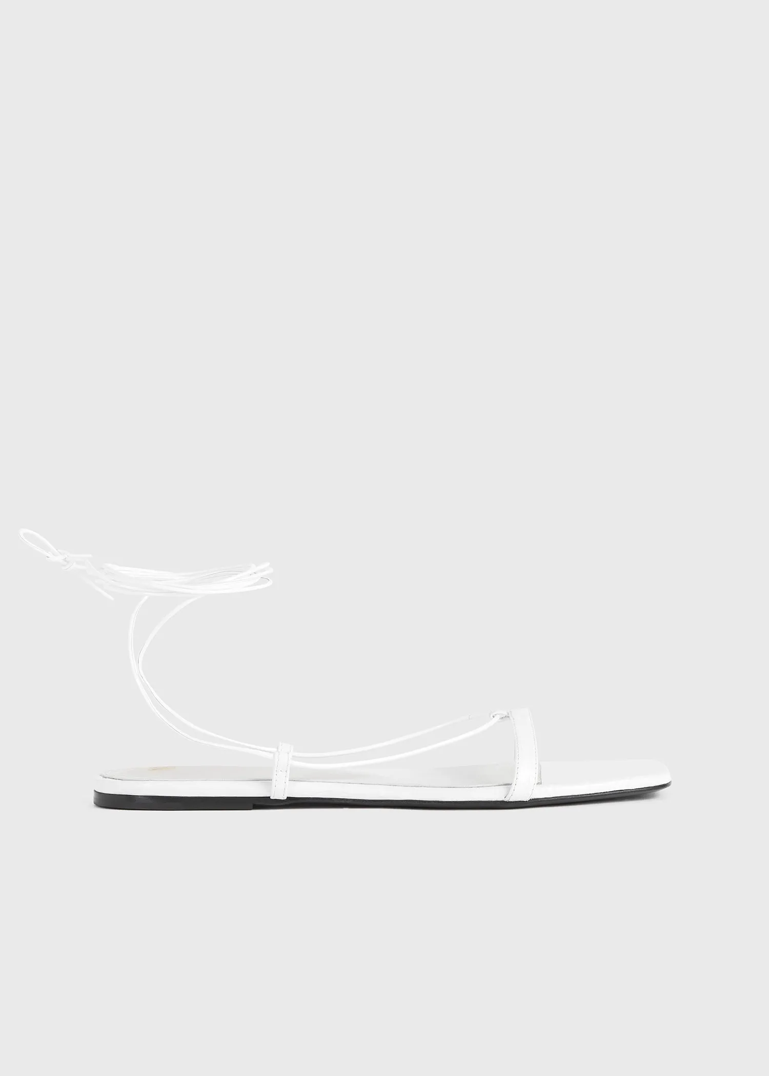 The Croco Tie Sandal white