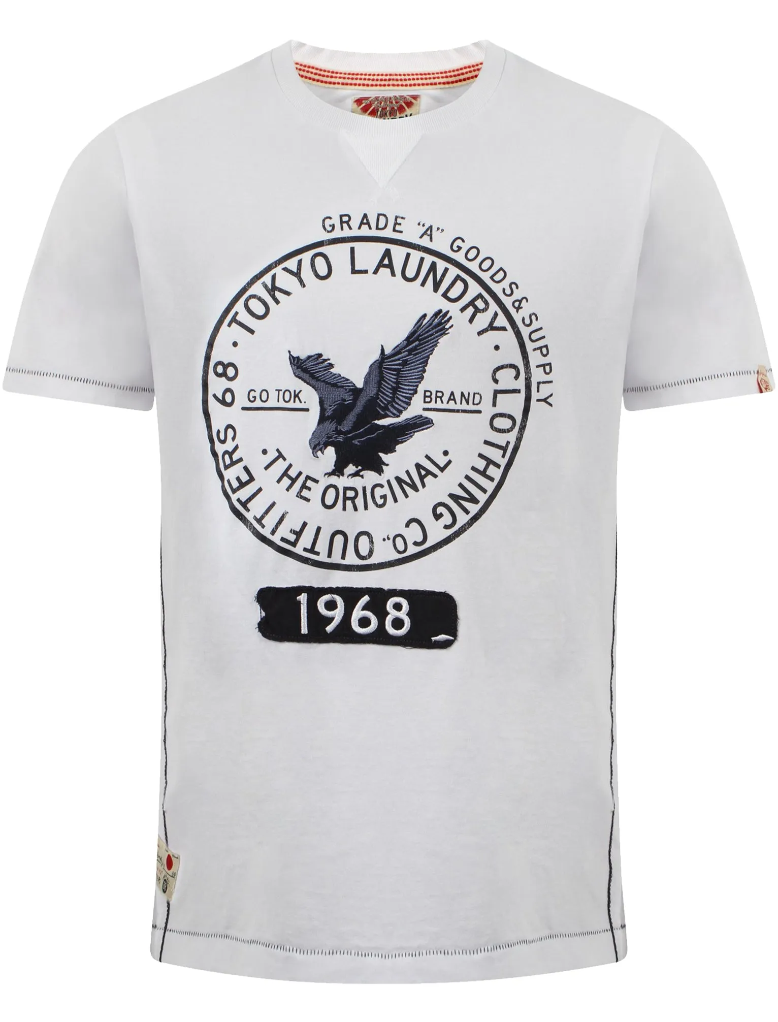 Tokyo Laundry Goods & Supply Crew Neck T-Shirt in Optic White