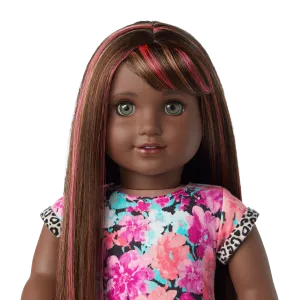 Truly Me™ 18-inch Doll #109 with straight dark-brown hair with bangs