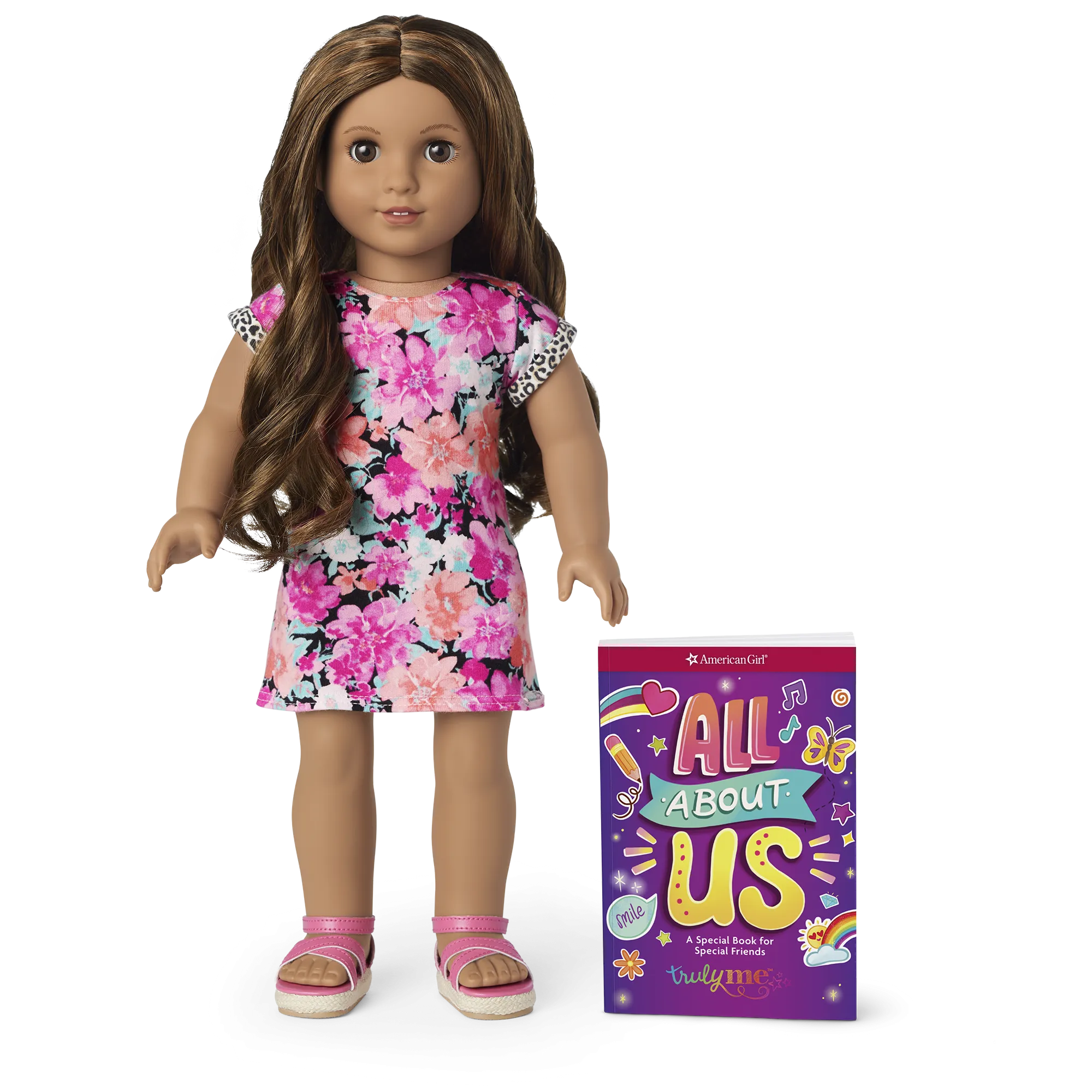 Truly Me™ 18-inch Doll #117 with wavy dark-brown hair